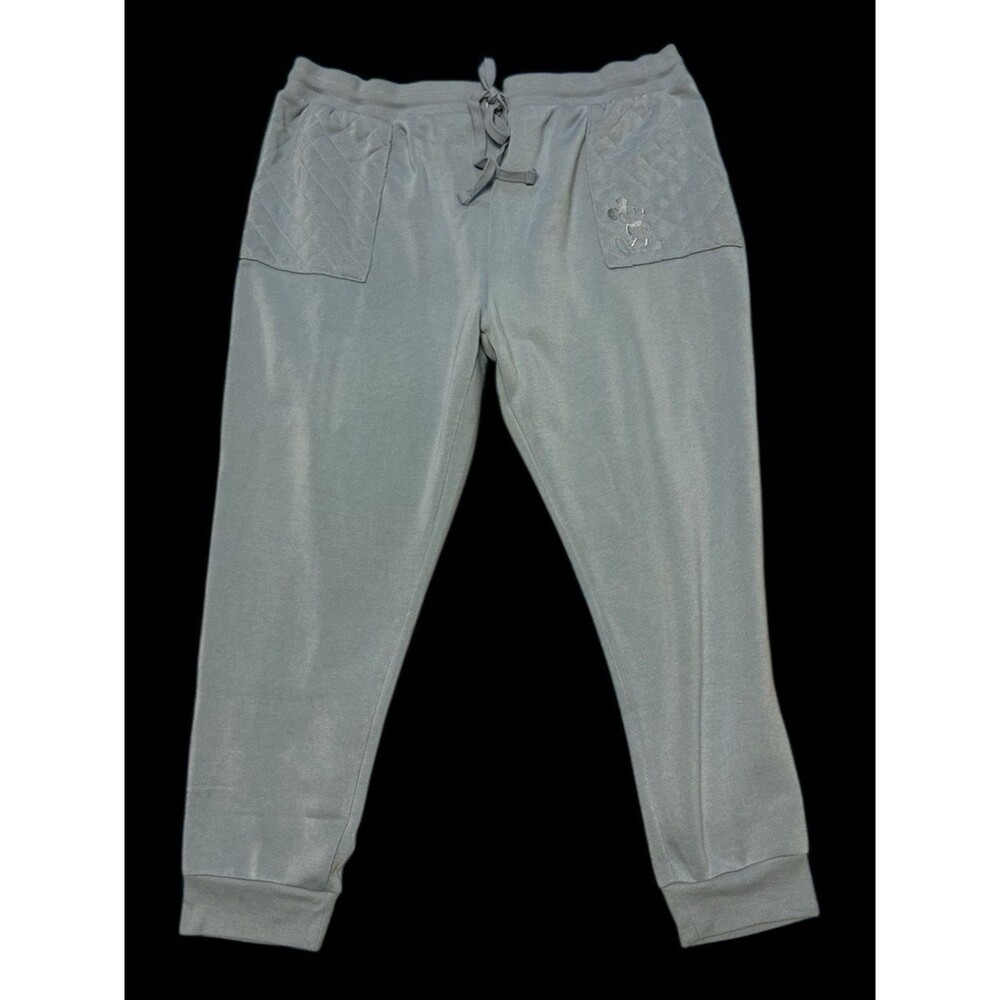 Disney Mickey Mouse Sweatpants Joggers Womens 2X NEW Sage Country Blue